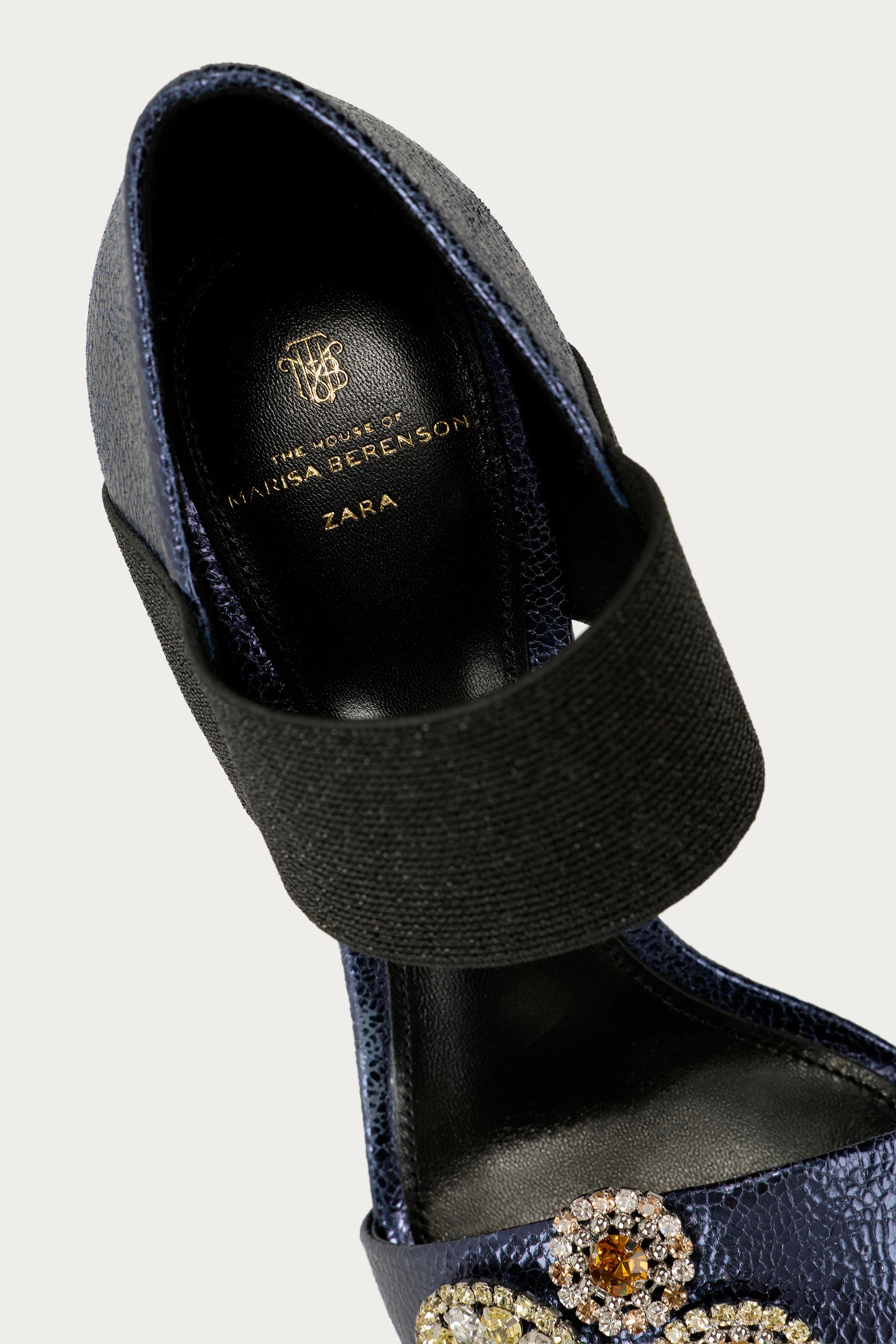 MARISA BERENSON X ZARA LEATHER HEELED SANDALS